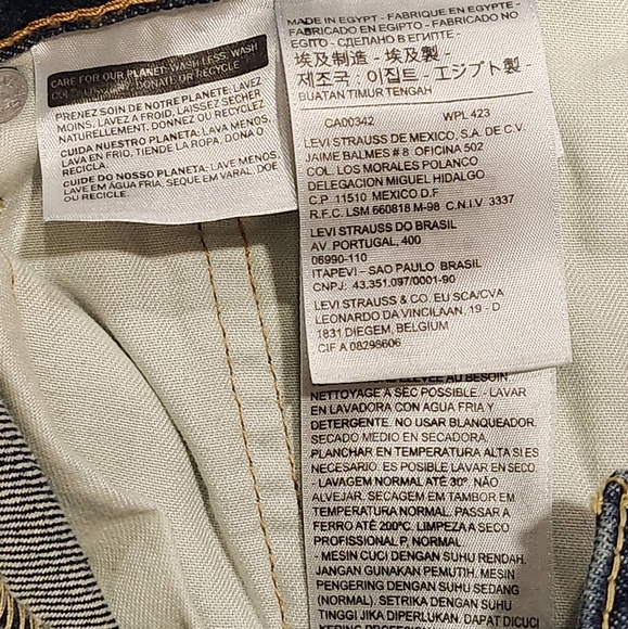 Levis 511 Ripped Straight Leg Jeans Mens Size 33 W 34 L - Picture 8 of 12